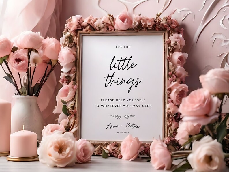 Minimalist Wedding Bathroom Basket Sign Template Wedding Decorations ...