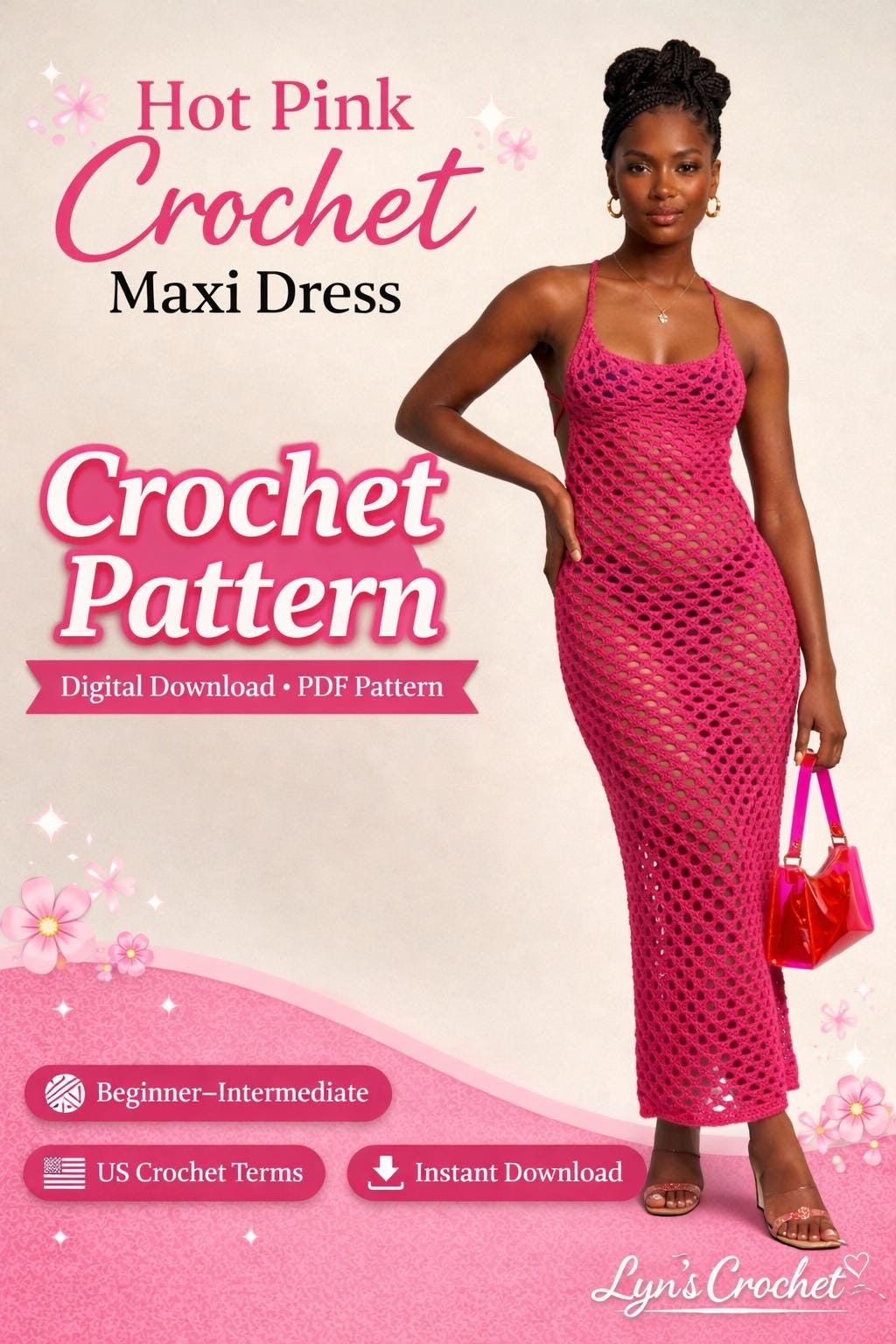white christmas dresses The 'Nicolette' Crochet Sequin Dress Black — Maxi Dresses main image 0