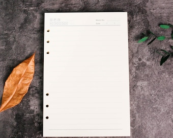 Leather Journal Horizontal Stripe Supplementary Paper