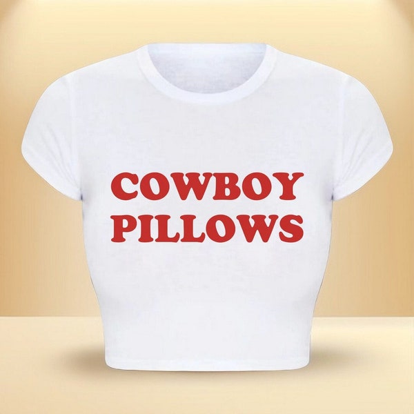 Cowboy Pillows Women's Cropped Tee Y2K Summer Fashion Shirt for Hot Girls Femme Chic Clothing