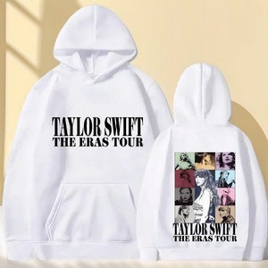 Taylor Swift The Eras Tour Sweatshirt Midnight Album Print Hooded Hoodie for Boys and Girls Streetwear for Spring Summer White
