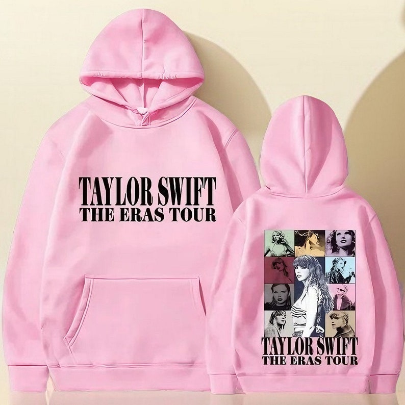 Taylor Swift The Eras Tour Sweatshirt Midnight Album Print Hooded Hoodie for Boys and Girls Streetwear for Spring Summer Pink