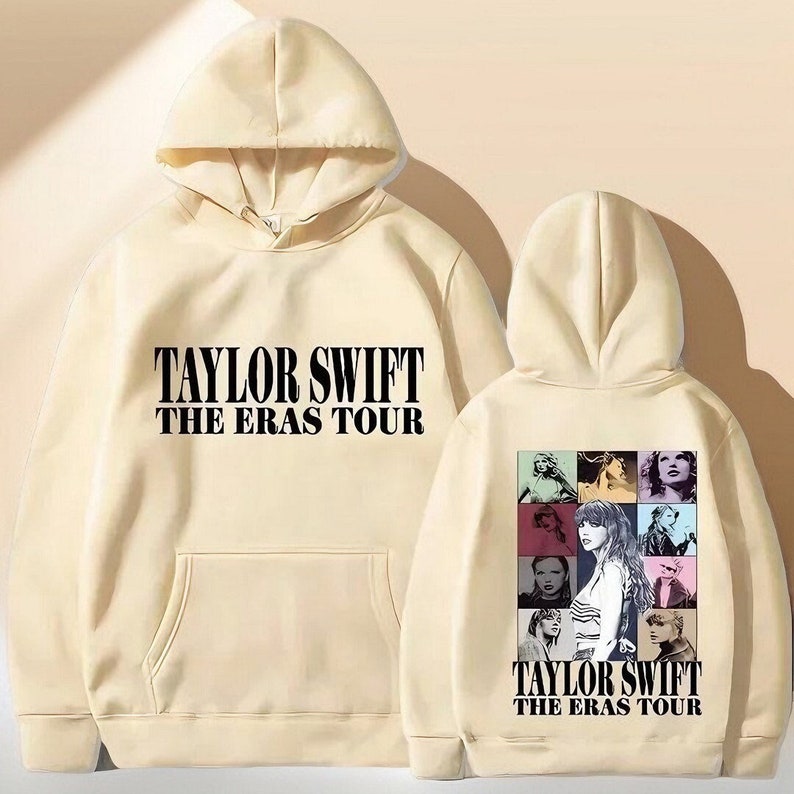 Taylor Swift The Eras Tour Sweatshirt Midnight Album Print Hooded Hoodie for Boys and Girls Streetwear for Spring Summer Khaki