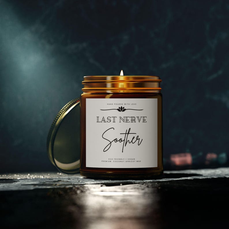 Custom Last Nerve Scented Candle, Personalized Gifts, Moms Dad Boss