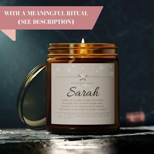 Personalized Stillborn Gift, Infant Baby Loss Gifts, Miscarriage Gift, Healing Care Ritual Scented Candle, Sympathy Candle, Gift for Mom Dad