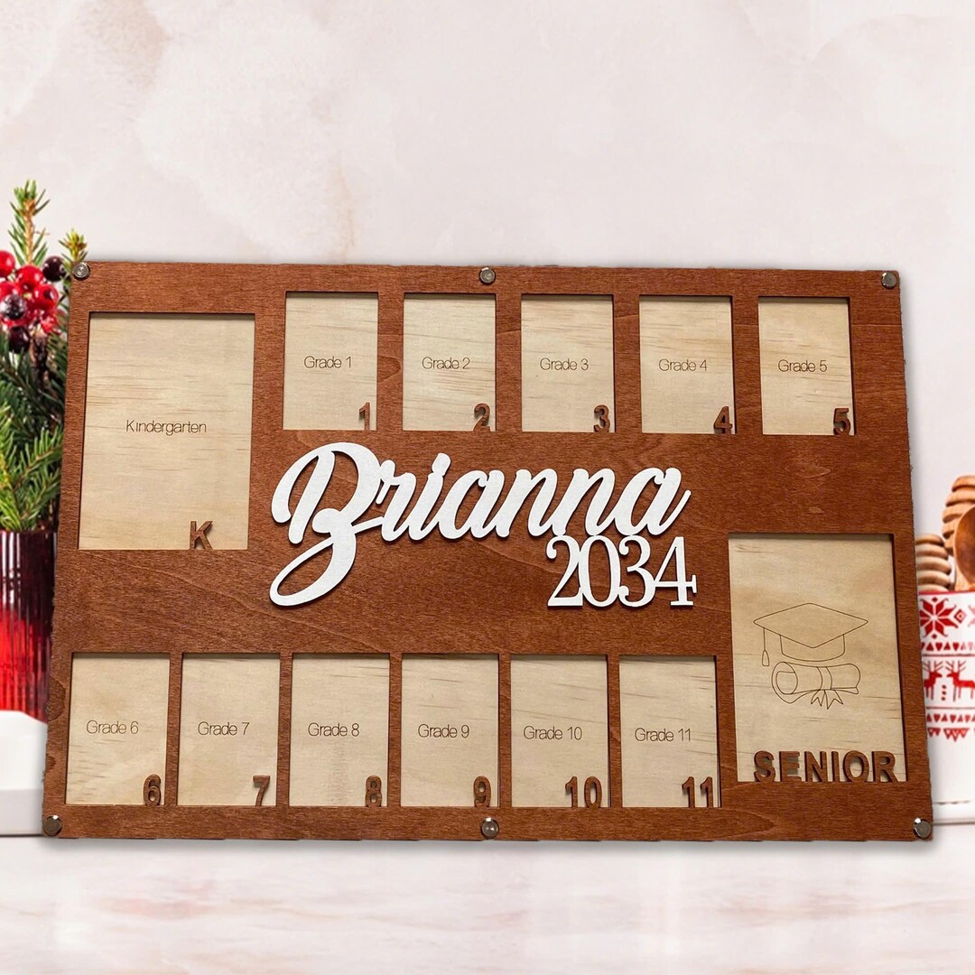 Grade School Photo Frame, Kindergarten to Graduation School Picture ...
