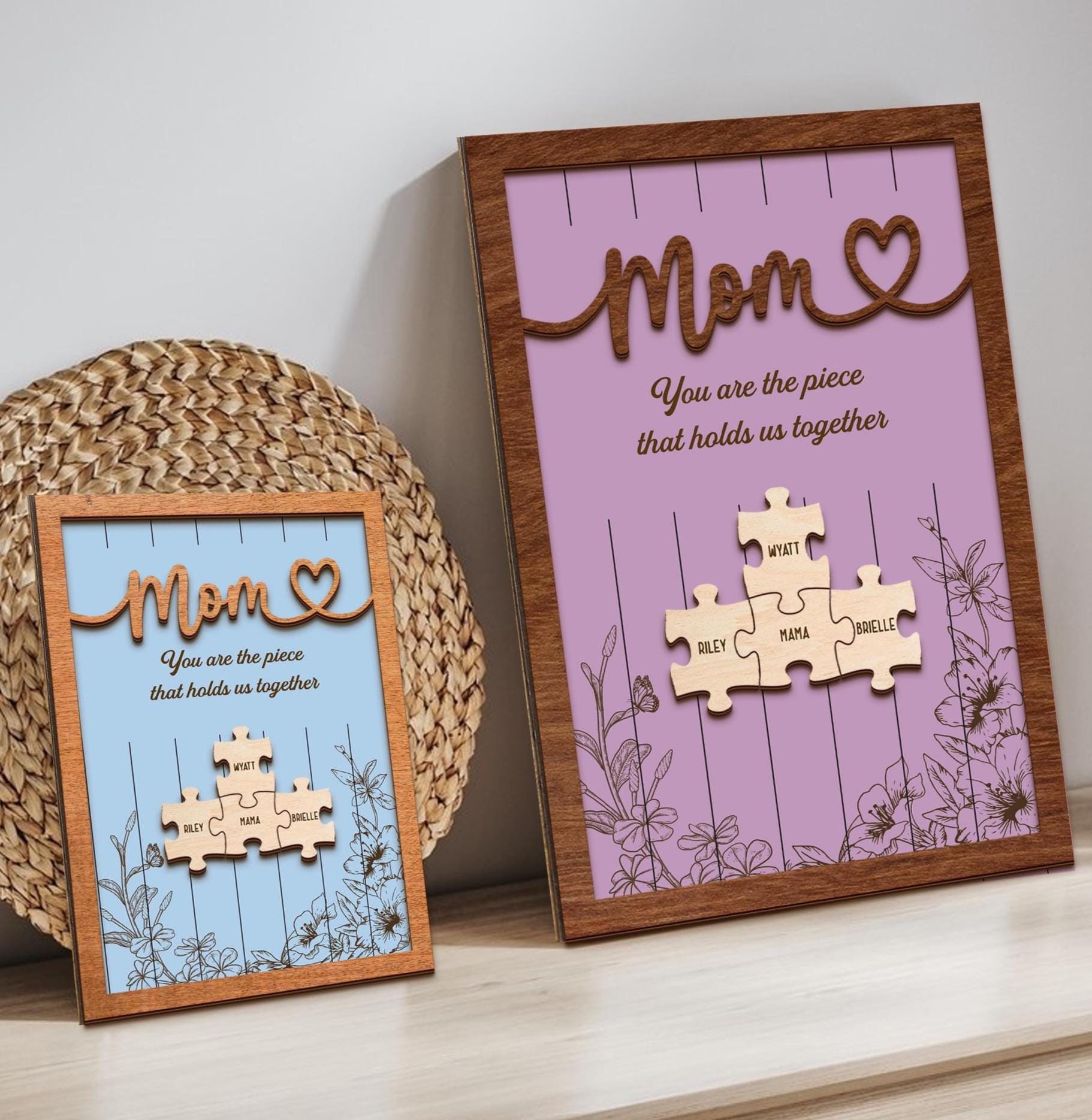 Personalized Mom Puzzle Sign, Mother's Day Gift From Kids Husband, Mom ...