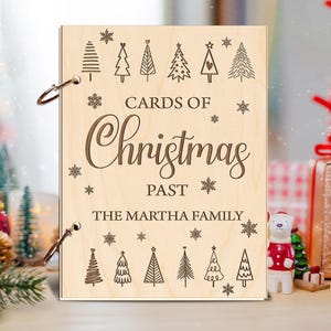 Benutzerdefinierte Weihnachtskartenhalter, Anpassen von Karten der vergangenen Weihnachtszeit, Kartenandenken, Kartenaufbewahrung, benutzerdefiniertes Weihnachtsgedächtnisbuch, Kartenhalter