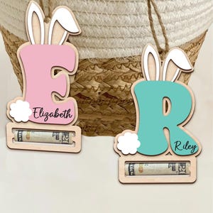 Personalisierter Ostergeldhalter, Hase Geldhalter Geschenk, Osterhase Geldhalter Geschenk, Osterkorb Artikel, Ostergeschenk für Kinder