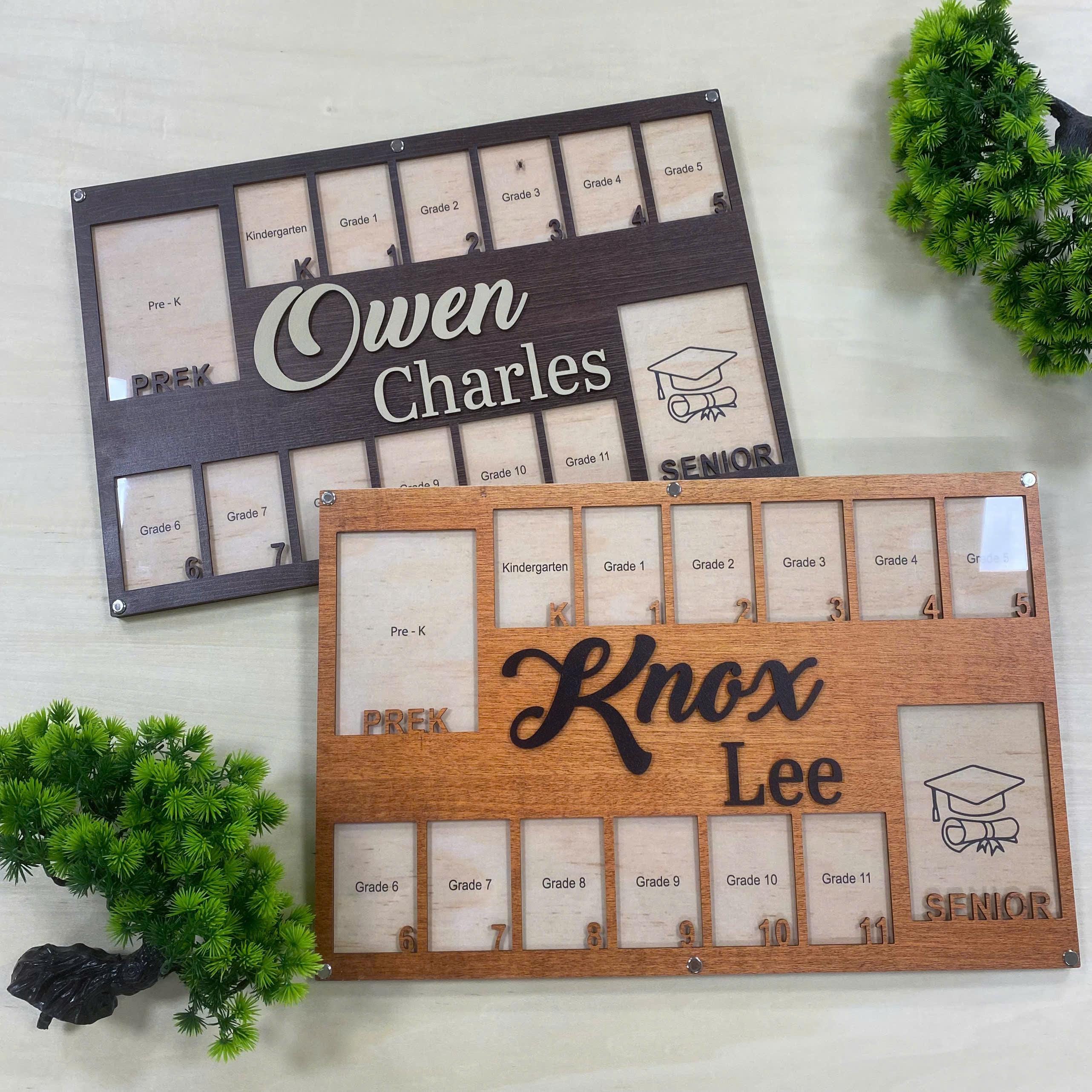 Customize Grade School Picture Frame, School Years Photo Frame, Pre K ...