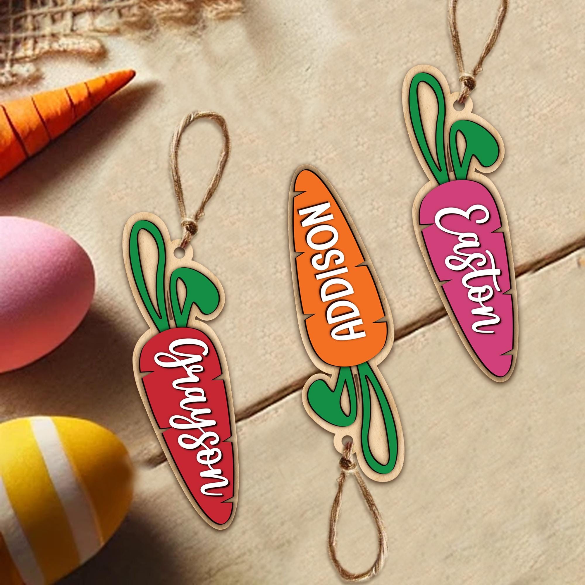 sophisticated Étiquette de Panier de Pâques, étiquette de Lapin de Pâques | Étiquette de décoration Festive pour fête de Pâques, 8 pièces - Ornements de Lapin de Pâques pour Arbre avec Ficelle