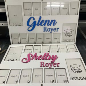 Grade School Picture Frame Custom, Pre K to Graduation School Picture ...