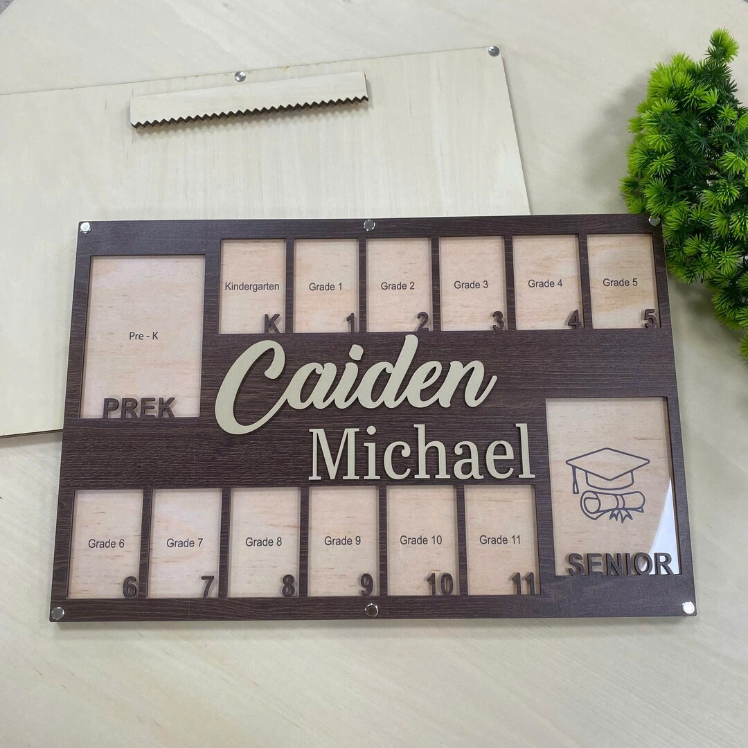 Customize Grade School Picture Frame, School Years Photo Frame, Pre K ...