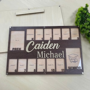Customize Grade School Picture Frame, School Years Photo Frame, Pre K to Graduation School Photo Frame, Senior Picture Gift Photo Frame Gift