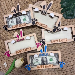 Porta-dinheiro de Páscoa de coelho personalizado, porta-dinheiro de coelho de Páscoa personalizado, presentes de Páscoa para crianças, porta-dinheiro de Páscoa, enchimentos de cesta de Páscoa