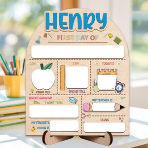 Custom First And Last Day School Sign, Back To School Sign For Photo, School Sign For Kids, 1st Day Of School Sign, Dry Erase School Board
