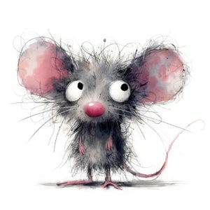 Süße Maus Clipart 10 hochwertige JPGs, Aquarell Mäuse Bilder, Kartenherstellung, Junk Journaling, Fantasy, wunderlich KOMMERZIELLE NUTZUNG | AF0218-2