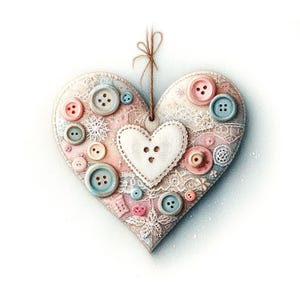 Shabby Chic Liebe Herz Clipart, 10 hochwertige JPGs, Aquarell Pastell Valentinstag Clipart, Kartenherstellung, Journaling, Papierhandwerk | AF0523-2