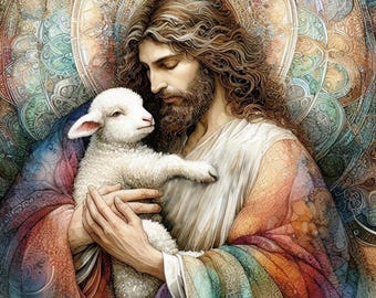 Jesus Christ Clipart, 10 High Quality JPGs, Watercolour Jesus Images, Christian Easter Art, Card Making, Journaling, COMMERCIAL USE | AF0314