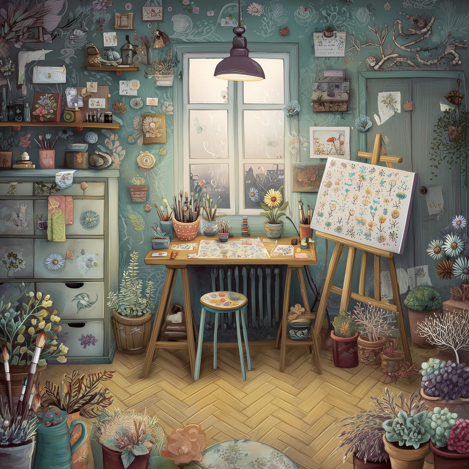 Whimsical Art & Craft Studio Clipart, 12 High Quality Watercolour Jpgs ...