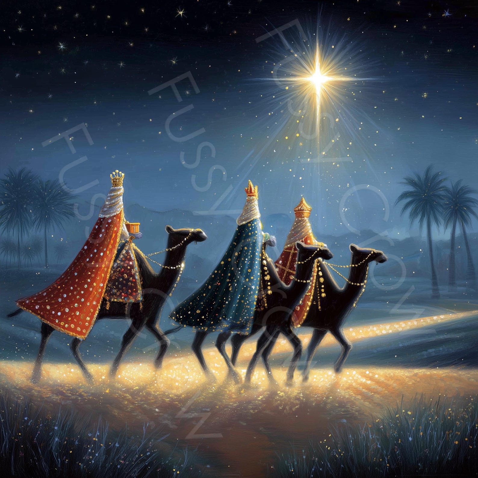Three Kings Clipart, Watercolour Christmas Nativity Art, 12 Jpgs, Card ...