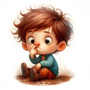 Clipart drôle de petit garçon, 10 fichiers JPG de haute qualité, clipart enfant fantaisiste, fabrication de cartes, journal indésirable, humour, UTILISATION COMMERCIALE | AF0306-1
