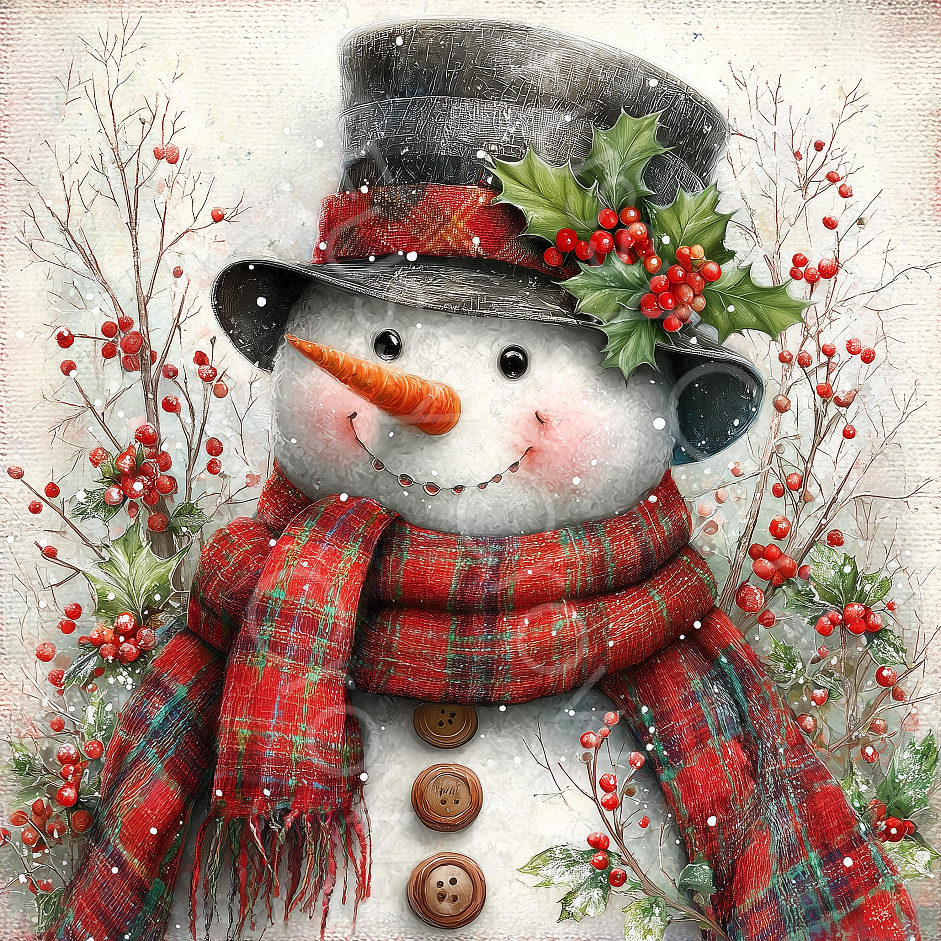 Bowler Hat Size 7 Banded With Fabric Flowers Frosty The Snowman Bohemian Pastel Holly Hat Snowman Small - buckets, containers  main image 4