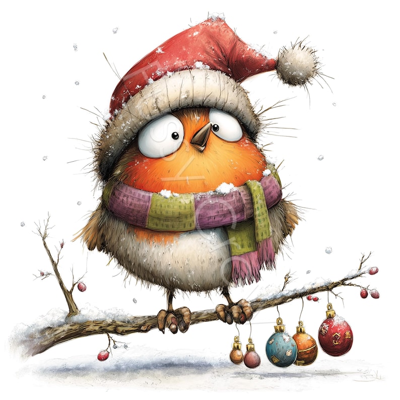 quirky-christmas-robin-clipart-10-high-quality-watercolour-whimsical