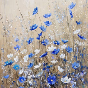 Delicate blauwe bloemen clipart, 10 hoge kwaliteit jpg's, aquarel weide bloemenkunst, kaarten maken, junk journaling, COMMERCIEEL GEBRUIK | AF0411-1