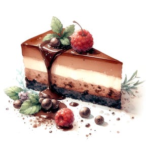 Käsekuchen Clipart, 10 hochwertige JPGs, Dessert Art, Essen Clipart, Papierhandwerk, Junk Journal, Digitaler Download, KOMMERZIELLE NUTZUNG | AF0217-3