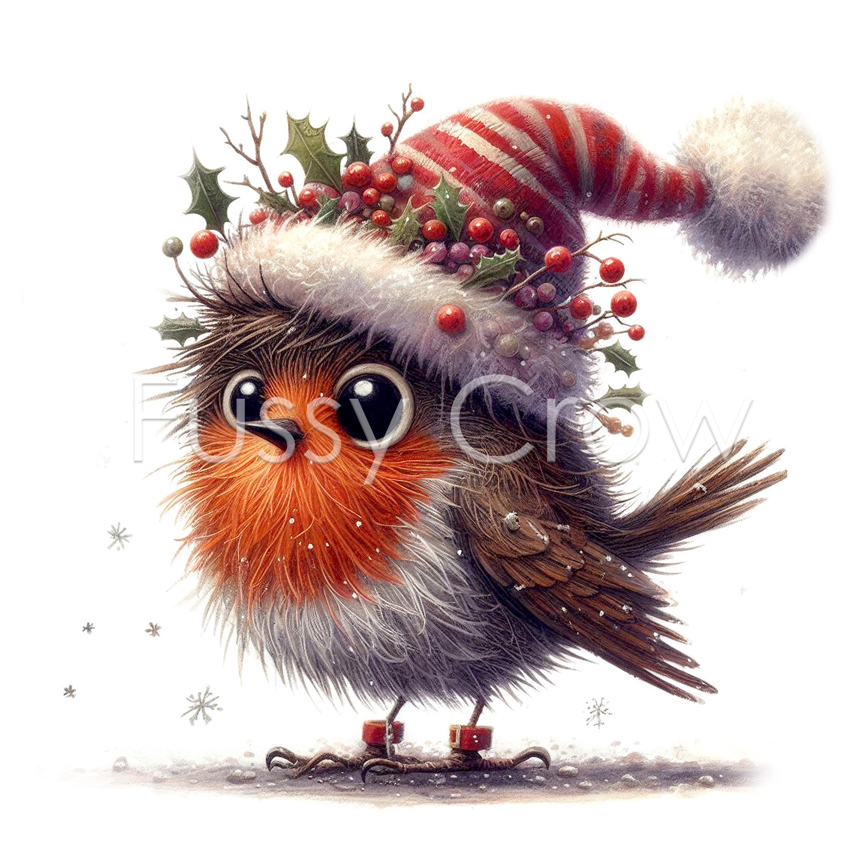 Festive Robin Clipart, 15 High Quality Jpgs, Cute Christmas Bird ...