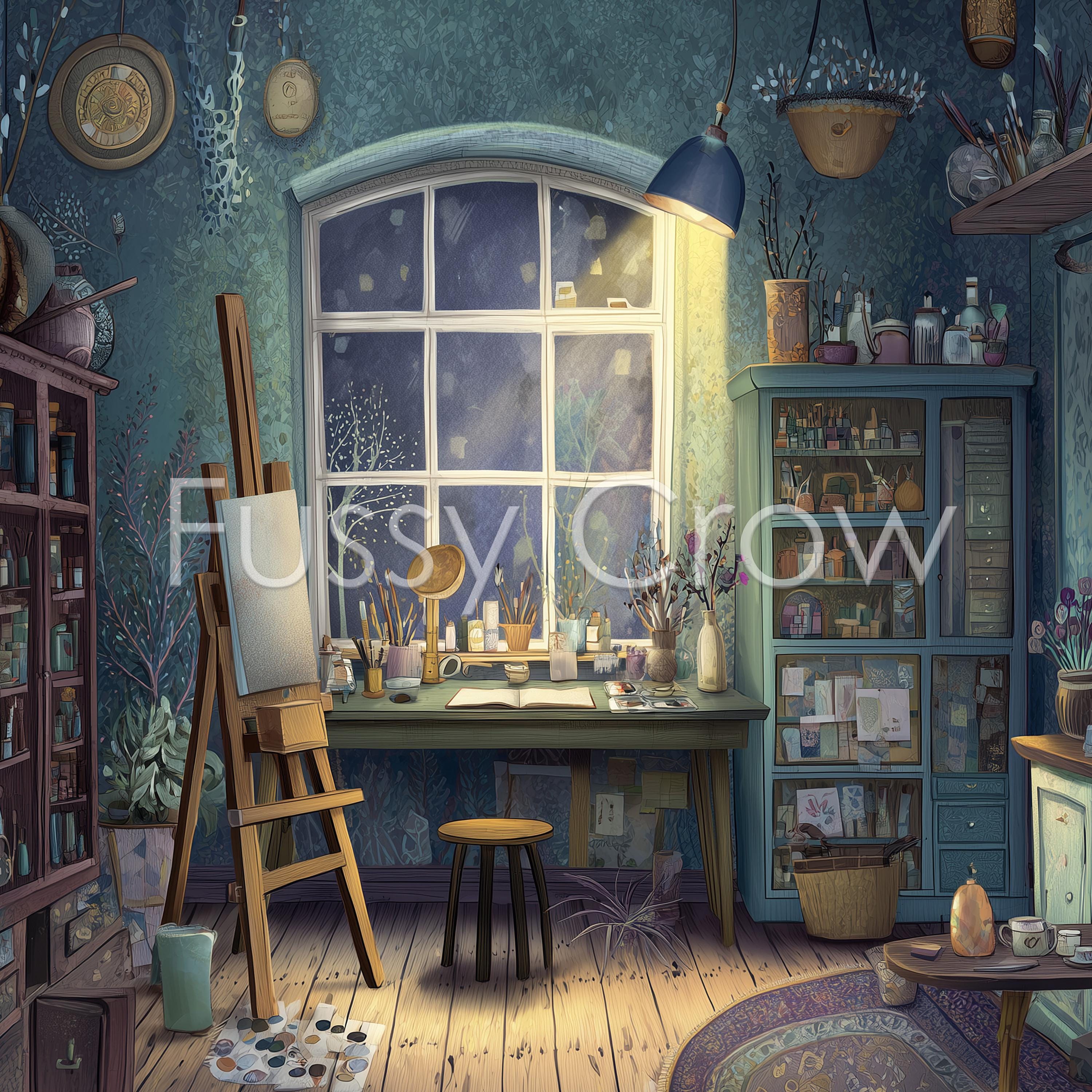 Whimsical Art & Craft Studio Clipart, 12 High Quality Watercolour Jpgs ...