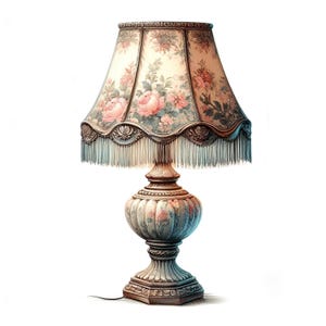 Shabby Chic Lampen Clipart, 10 hochwertige JPGs, Aquarell Blumen Lampen, Kartenherstellung, Journaling, Papierhandwerk, KOMMERZIELLE NUTZUNG | AF0508-2