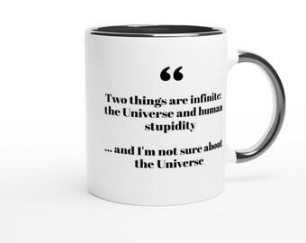 Vulfire Tazza in Ceramica Intelligence Is The Ability To Adapt To Change, Tazze Scienza Matematica, Gadget Science, Albert Einstein Mug, Idea Divertente Regalo Laurea (Bianco, Ceramica