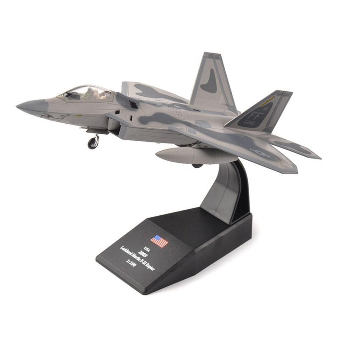 Lockheed F-22 Raptor Aircraft Model Plane Toy 1/100 Scale - Etsy