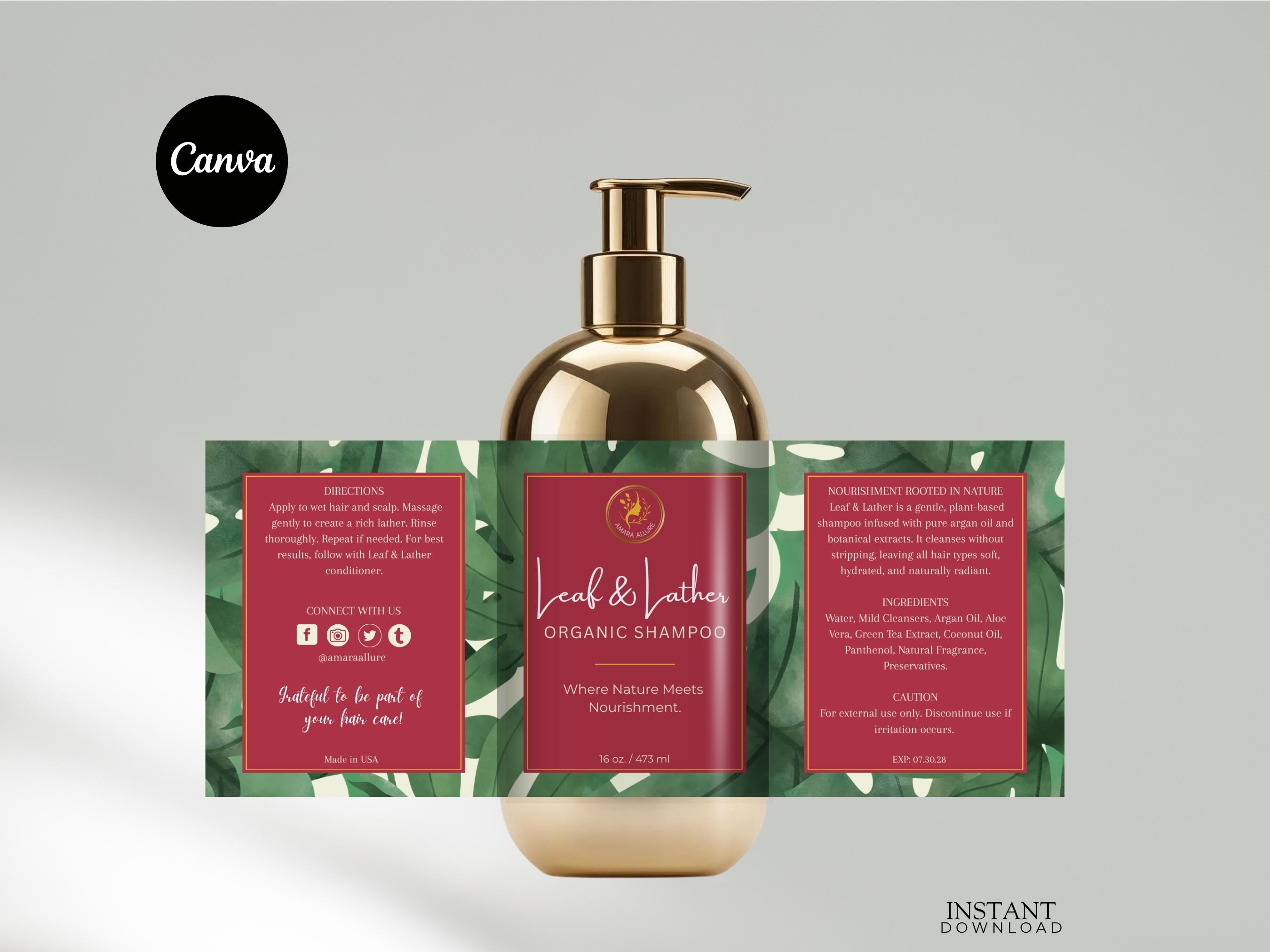 Body Care Label Template Bundle | Editable Canva Templates | Lotion ...