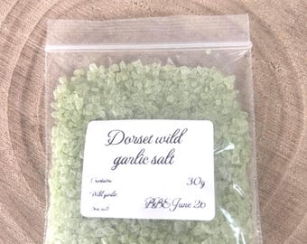 Dorset Wild Garlic Sea Salt – Sustainable Purbeck Harvest, 30g or 50g bag