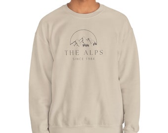 Sudadera The Alps Athletics Unisex | Sweatshirt The Alps Athletics | Sudadera Cuello Redondo | Sudadera Montaña | Sudadera Ski | Forestcore