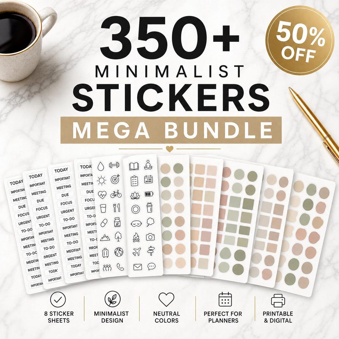 Printable Planner Stickers Bundle | Digital Download for Goodnotes ...