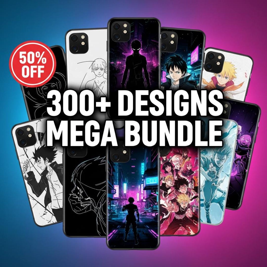 Code Case Anime Anime Phone Case Designs Bundle | Cyberpunk, Retro Manga Art (digital ...