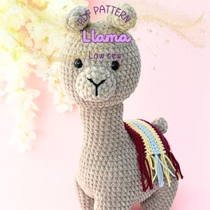 Patrón de Llama Amigurumi a Crochet PDF Detallado Descarga Instantánea Amigurumi Animal Juguete de Peluche Fácil de Hacer