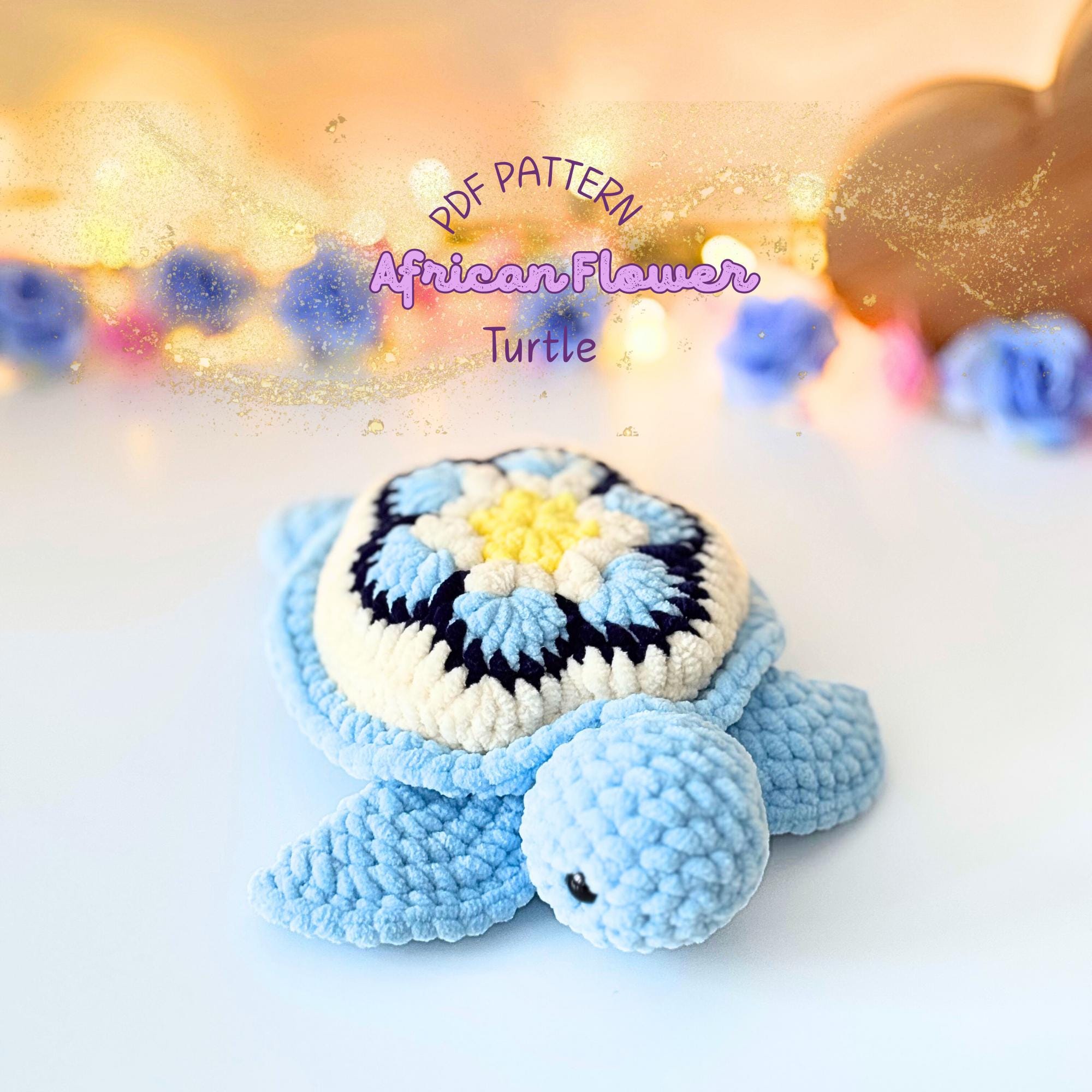 アミグルミ 花 青 白 小型 African flower amigurumi - Etsy 日本