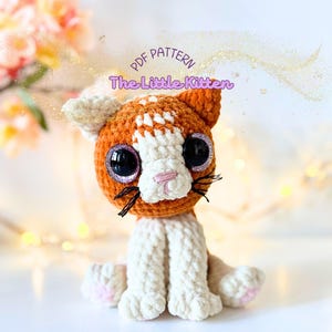 Crochet Cat Amigurumi Pattern Easy DIY Kawaii Kitten PDF Download