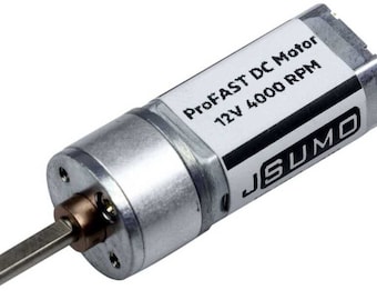 Minimotorreductor ProFast de 12 V: motor de CC rápido de 4000 RPM para robots