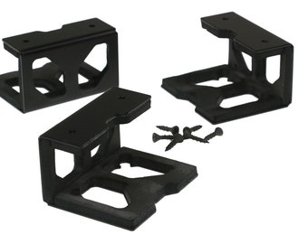 Soporte para portátil debajo del escritorio: soporte de acero (3 unidades)