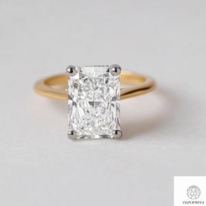 Solitaire Engagement Ring | 1.50 CT Radiant Cut Lab Grown Diamond | F/VS Lab Diamond Wedding Ring | Best Proposal Ring for Her