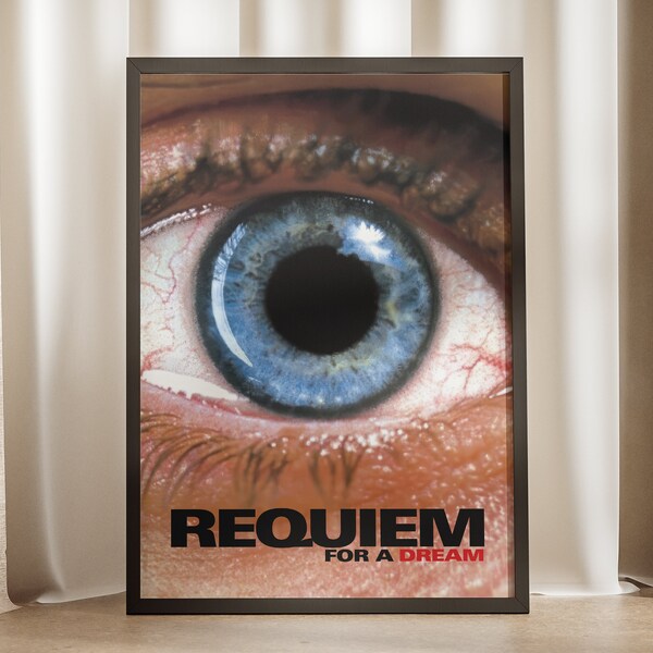 Requiem for a Dream Poster, movie poster, darren aronofsky,poster, wall art, minimalist poster, movie, svg, Digital Prints, Digital Download