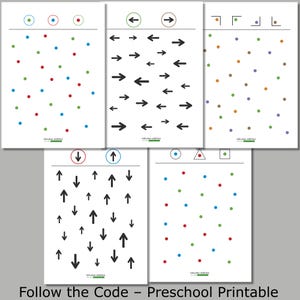 Following Directions Worksheets – Visual Discrimination & Coding Activity for Kids (Printable PDF)