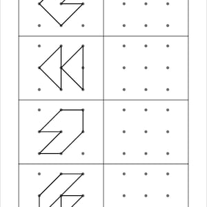 Copy the Pattern Worksheets – Preschool 3x3 Grid Dot Activity, Fine ...