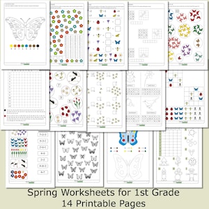 1st Grade Spring Worksheets | Printable Learning Materials PDF | Spring Activity Pages for Kids